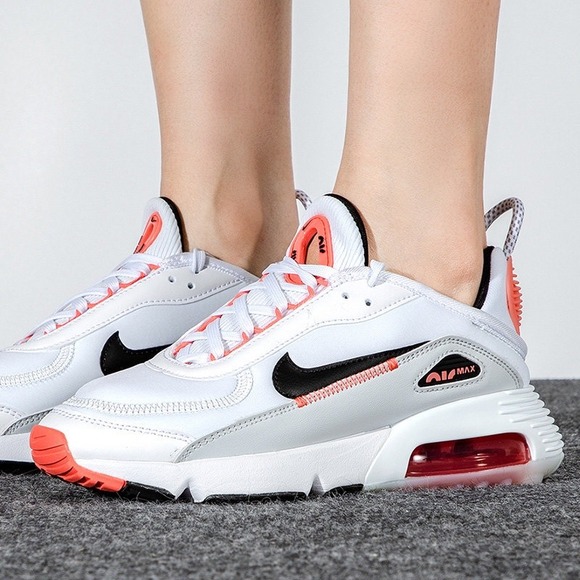 Nike Shoes - Nike Air Max 2090 Women's White Coral Black Athletic Sneakers Shoes Size 9